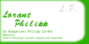lorant philipp business card